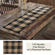 Black Check Runner 12x48 (7 Piece Bundle)