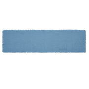 Burlap Blue Runner Fringed 12x48 (7 Piece Bundle)