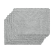 Burlap Dove Grey Runner Fringed 12x36 (7 Piece Bundle)