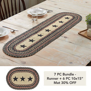 Colonial Star Jute Oval Runner 13x48 (7 Piece Bundle)