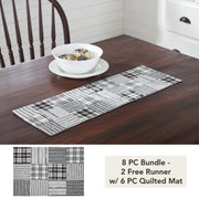 Sawyer Mill Black Runner Quilted 8x24 (8 Piece Bundle)