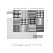 Sawyer Mill Black Runner Quilted 8x24 (8 Piece Bundle)