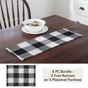 Annie Buffalo Check Black Runner 8x24 (8 Piece Bundle)