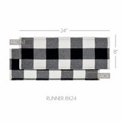 Annie Buffalo Check Black Runner 8x24 (8 Piece Bundle)