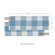 Annie Buffalo Check Blue Runner 8x24 (8 Piece Bundle)