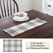 Annie Buffalo Check Grey Runner 8x24 (8 Piece Bundle)