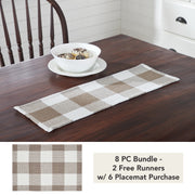 Annie Buffalo Check Portabella Runner 8x24 (8 Piece Bundle)