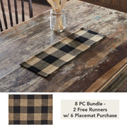 Black Check Runner 8x24 (8 Piece Bundle)