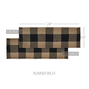 Black Check Runner 8x24 (8 Piece Bundle)