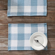 Annie Buffalo Check Blue Placemat Set of 2 13x19 (8 Piece Buy One, Get One Free Bundle)