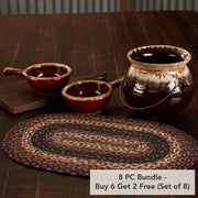Beckham Jute Oval Placemat 12x18 (8 Piece Buy One, Get One Free Bundle)