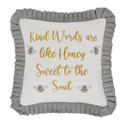 Embroidered Bee Honey Pillow 18x18 (2PC Bundle)