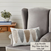 Burlap Applique Carrot Pillow 14x22 (2PC Bundle)