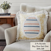 Easter Egg Applique Pillow 18x18 (2PC Bundle)