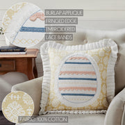 Easter Egg Applique Pillow 18x18 (2PC Bundle)