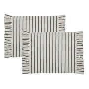 Kaila Ticking Stripe Ruffled Placemat Set of 2 13x19 (6PC Bundle)