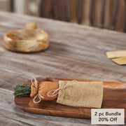 Spring In Bloom Mini Burlap Sack with Carrot (2PC Bundle)