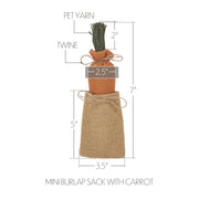 Spring In Bloom Mini Burlap Sack with Carrot (2PC Bundle)