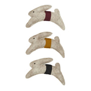 Spring In Bloom Primitive Leaping Bunny Bowl Filler Set of 3 3.6x5.5 (6PC Bundle)