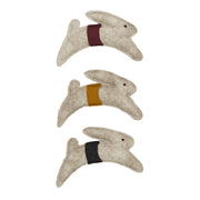 Spring In Bloom Primitive Leaping Bunny Bowl Filler Set of 3 3.6x5.5 (6PC Bundle)