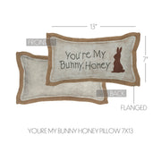 Spring In Bloom You're My Bunny Honey Pillow 7x13 (2PC Bundle)