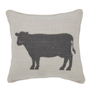 Finders Keepers Cow Silhouette Pillow 6x6 (2PC Bundle)