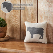 Finders Keepers Cow Silhouette Pillow 6x6 (2PC Bundle)