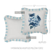 Finders Keepers Hydrangea Ruffled Pillow 12x12 (2PC Bundle)