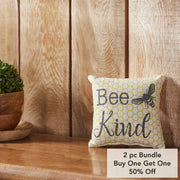 Buzzy Bees Bee Kind Pillow 6x6 (2PC Bundle)