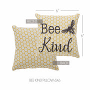 Buzzy Bees Bee Kind Pillow 6x6 (2PC Bundle)