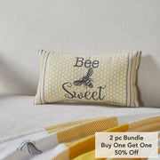 Buzzy Bees Bee Sweet Pillow 7x13 (2PC Bundle)