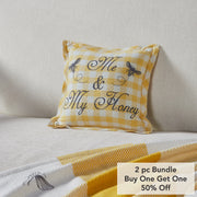 Buzzy Bees Me & My Honey Pillow 9x9 (2PC Bundle)