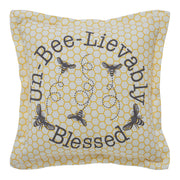 Buzzy Bees Un-Bee-Lievably Blessed Pillow 9x9 (2PC Bundle)