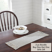 Kaila Ticking Stripe Ruffled Runner 8x24 (2PC Bundle)
