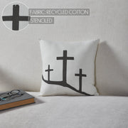Risen 3 Crosses Pillow 12x12 (2PC Bundle)