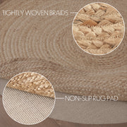 Harlow Jute Rug w/ Pad 3ft Round (2PC Bundle)
