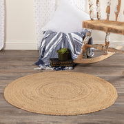 Harlow Jute Rug w/ Pad 3ft Round (2PC Bundle)