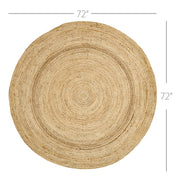 Harlow Jute Rug w/ Pad 3ft Round (2PC Bundle)