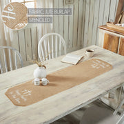 Celebrate Grace Jute Burlap Happy Easter Runner 12x48 (2PC Bundle)
