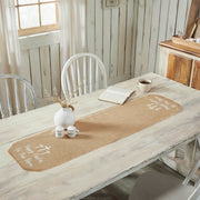 Celebrate Grace Jute Burlap Happy Easter Runner 12x48 (2PC Bundle)