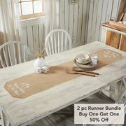 Celebrate Grace Jute Burlap Happy Easter Runner 12x60 (2PC Bundle)