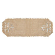 Celebrate Grace Jute Burlap Happy Easter Runner 8x24 (2PC Bundle)