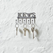 Buzzy Bees Metal Wall Mount Bee Key Holder Grey 3x5.3 (2PC Bundle)