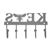 Buzzy Bees Metal Wall Mount Bee Key Holder Grey 3x5.3 (2PC Bundle)