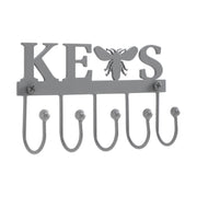 Buzzy Bees Metal Wall Mount Bee Key Holder Grey 3x5.3 (2PC Bundle)