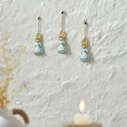 Bunny Hop Metal Apron Rabbit Ornament Set of 3 4x2 (6PC Bundle)