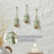 Bunny Hop Metal Rabbit w/ Flower Basket Ornament Set of 3 4.5x2.25 (6PC Bundle)