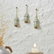Bunny Hop Metal Rabbit w/ Flower Basket Ornament Set of 3 4.5x2.25 (6PC Bundle)
