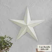 Metal Star Creme Distressed 24x24 (3PC Bundle)