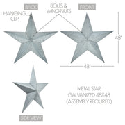 Metal Star Galvanized 48x48 (3PC Bundle)